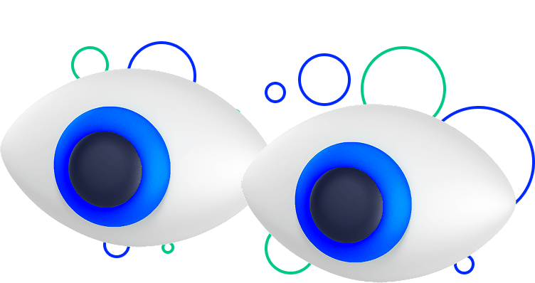 Two stylised eyes illustration