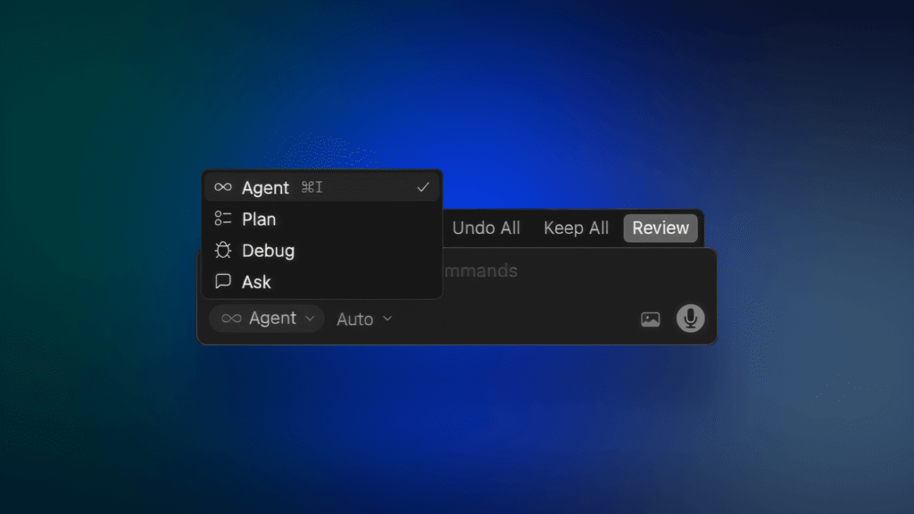 Screenshot of Cursor chat tools
